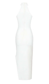 FLOWER-EMBELLISHED MIDI DRESS IN WHITE DRESS sis label 