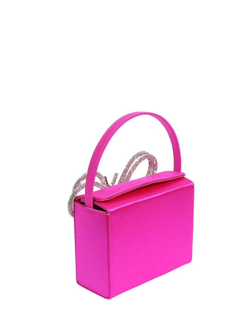 CRYSTAL BUTTERFLY CLUTCH IN HOT PINK