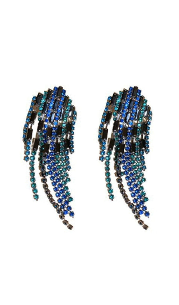 RHINESTONE FRINGE EARRINGS Earrings Oh CICI 