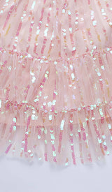 HALTER SEQUINS MINI DRESS IN PINK DRESS STYLE OF CB