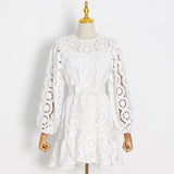 LANTERN SLEEVE MINI DRESS IN WHITE DRESS STYLE OF CB 