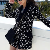 BLACK 3D BEAD FLORAL JACKET