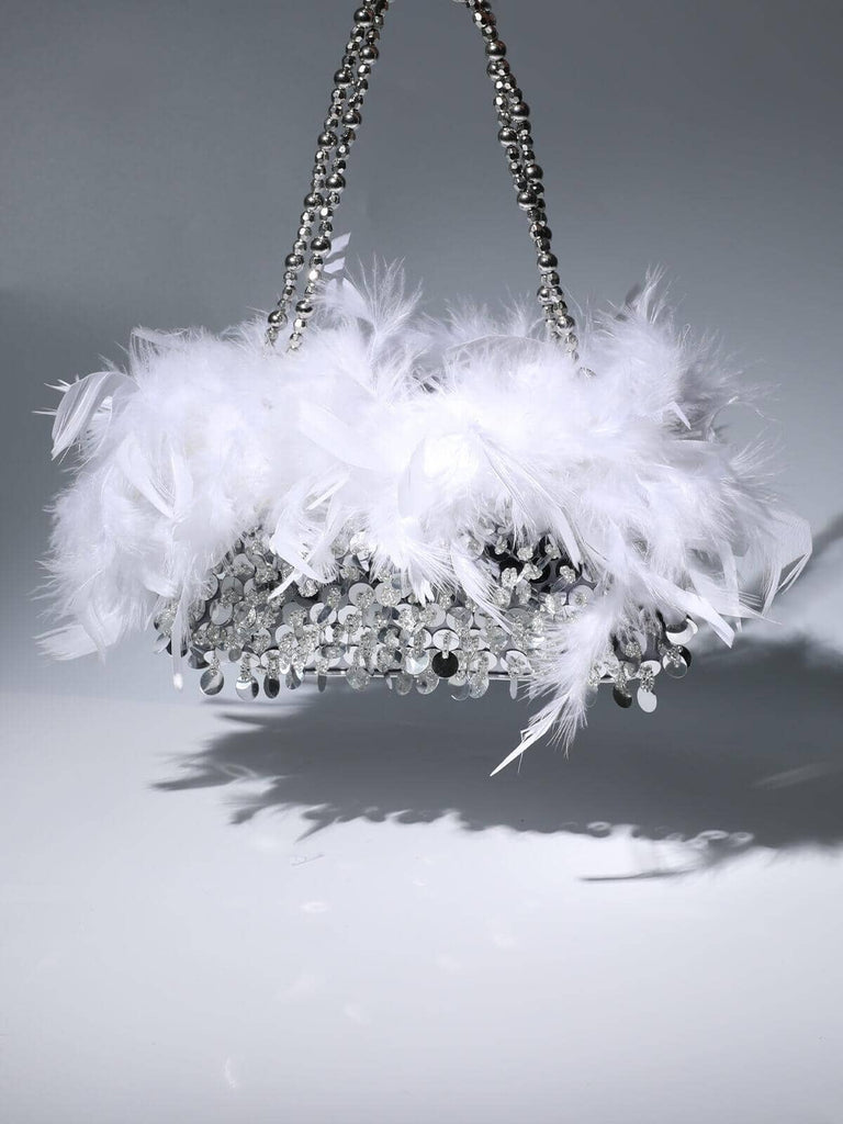 SEQUIN FEATHER SHOULDER BAG Bags Oh CICI 