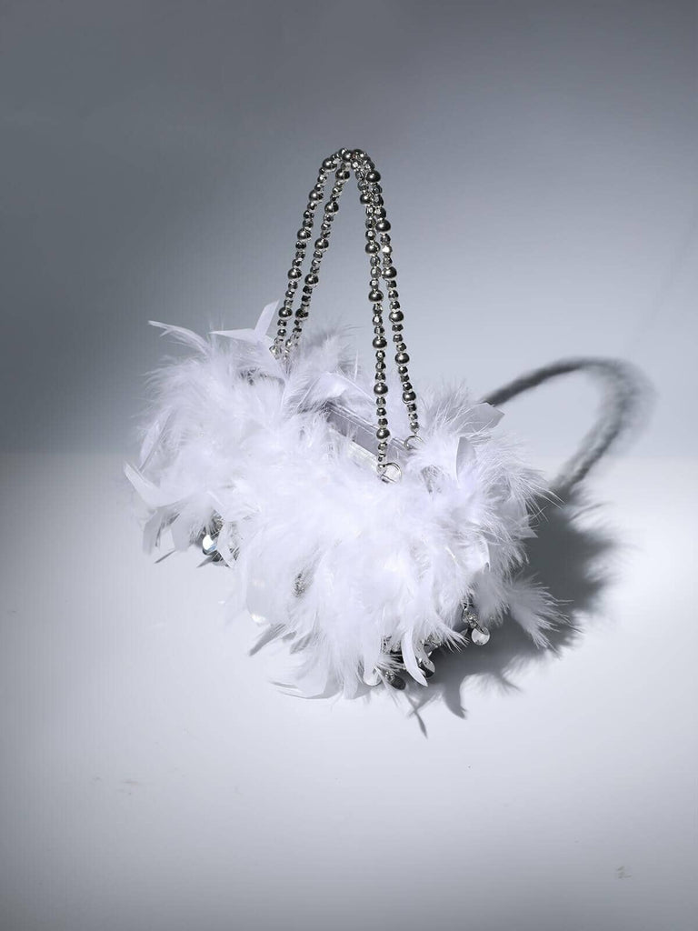 SEQUIN FEATHER SHOULDER BAG Bags Oh CICI 