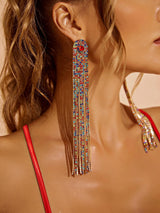 NOLA MULTI DIAMANTE TASSEL EARRINGS