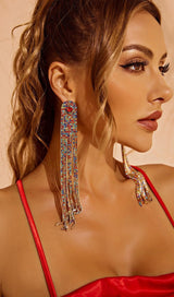 NOLA MULTI DIAMANTE TASSEL EARRINGS