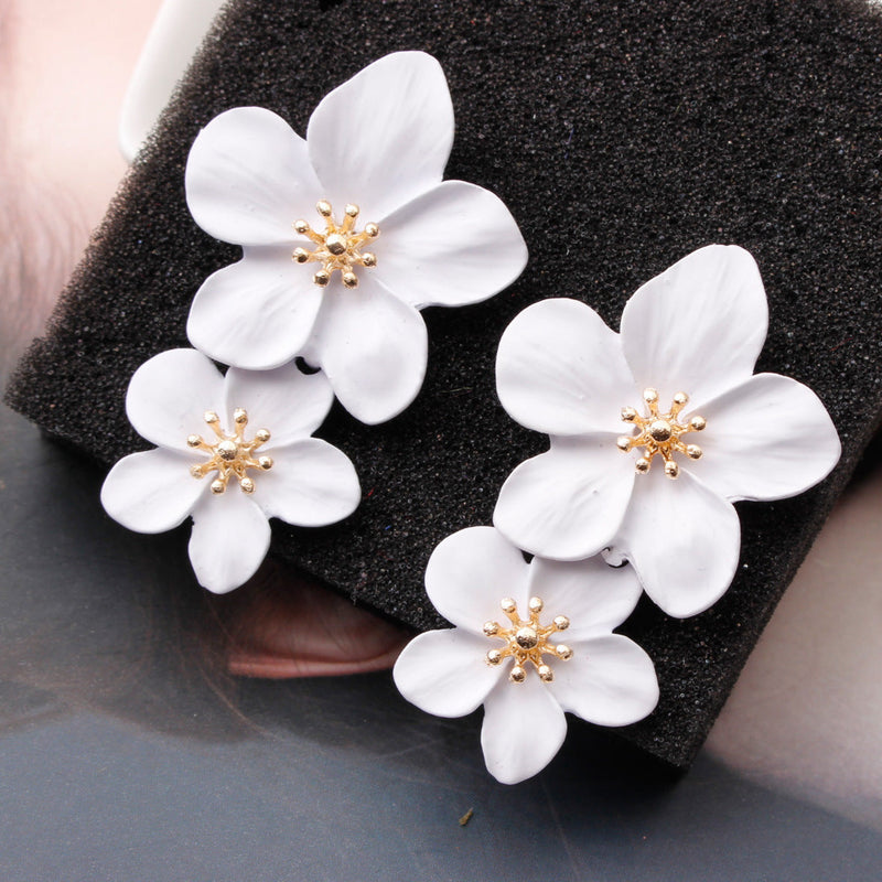 DOUBLE FLOWER EARRINGS