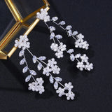 FLORAL LEAF BRIDAL EARRINGS