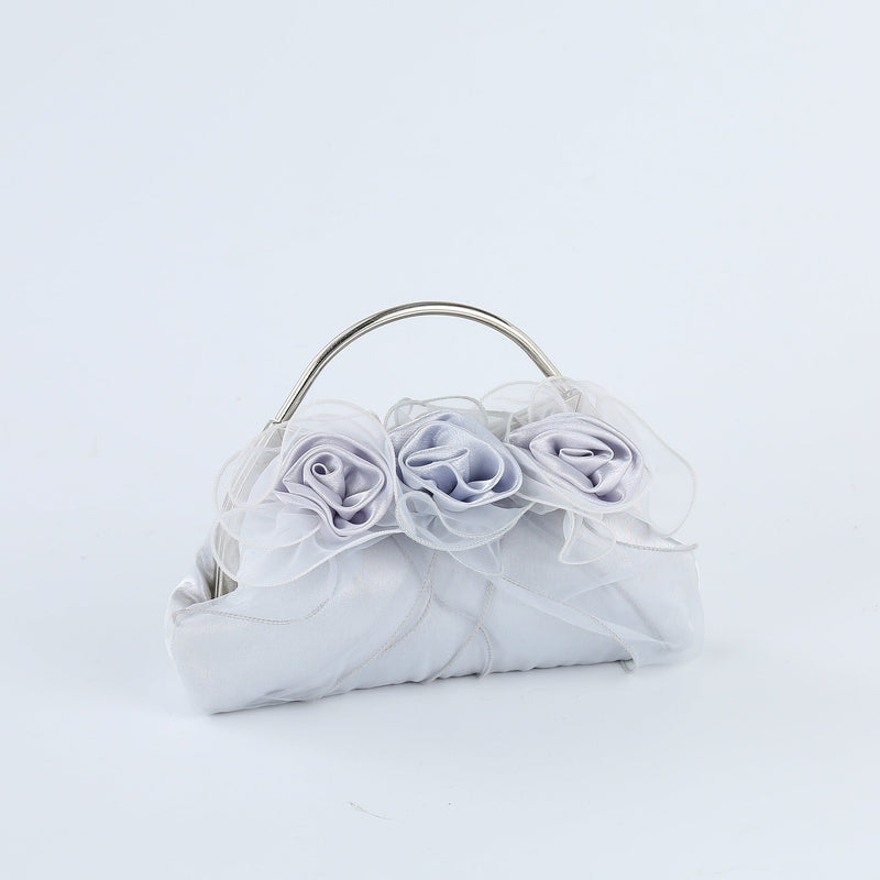 FLOWER EMBELLISHED CLUTCH