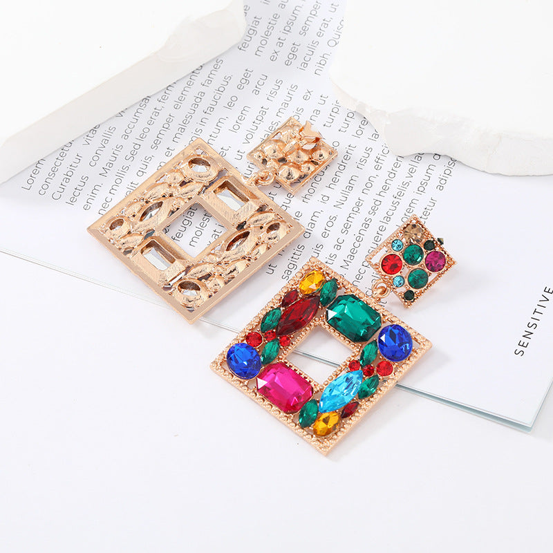 GEM DOOR KNOCKER STATEMENT EARRINGS