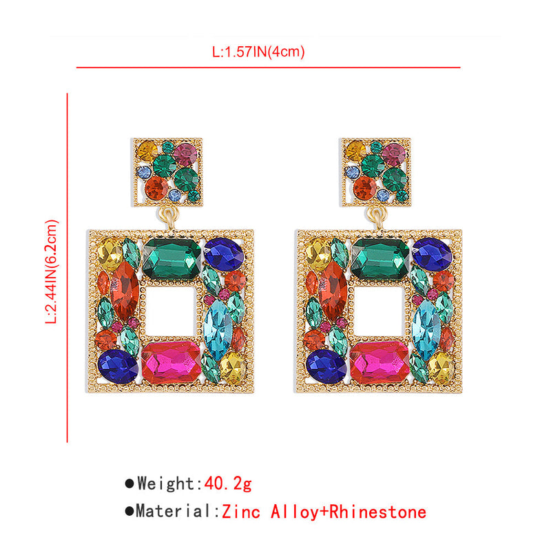 GEM DOOR KNOCKER STATEMENT EARRINGS