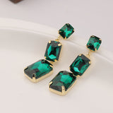 ALCOTT GREEN CRYSTAL GEM DRAP EARRINGS