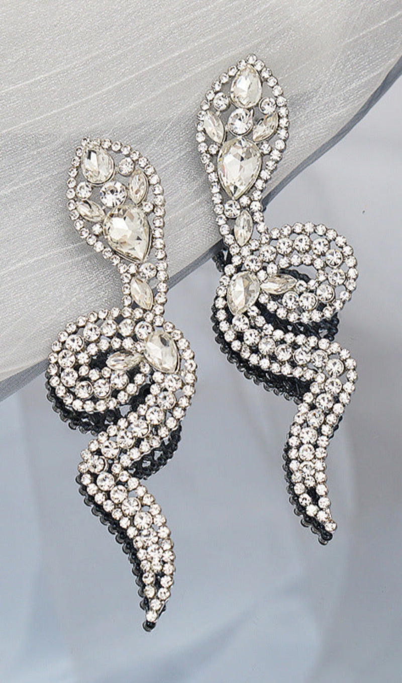 SONIA DIAMANTE SNAKE EARRINGS IN WHITE