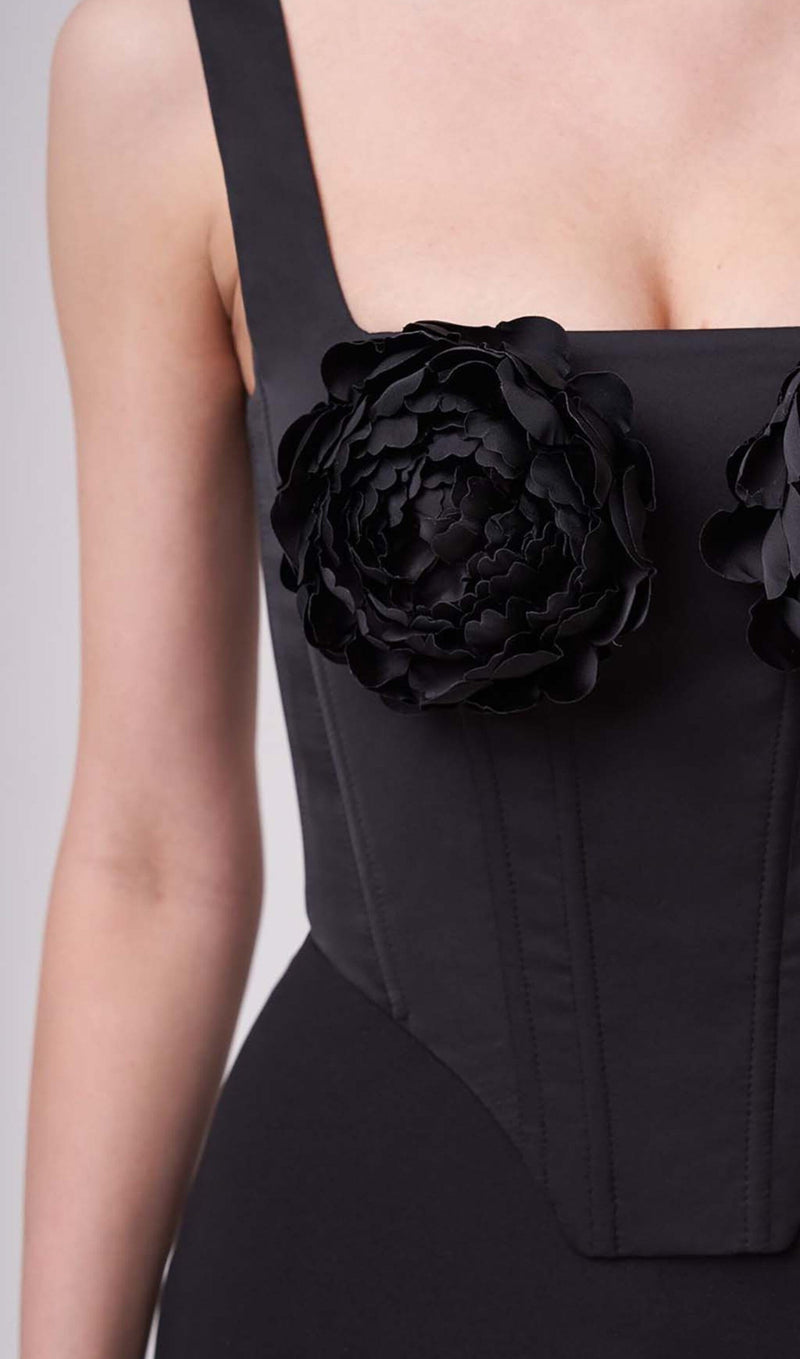 ROSES EMBELISHED CORSET TWO PIECES SET DRESS styleofcb 