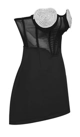 STRAPLESS HEART BUSTIER MINI DRESS IN BLACK DRESS styleofcb 