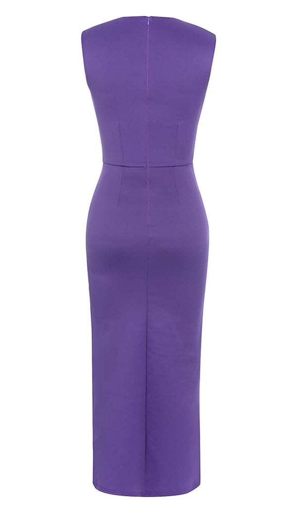 TWIST FRONT CUT OUT MAXI DRESS IN PURPLE DRESS styleofcb 