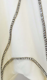 WAVY STRASS JACKET DRESS IN WHITE sis label 