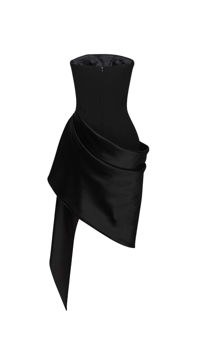 BANDEAU IRREGULAR MINI DRESS IN BLACK DRESS STYLE OF CB 